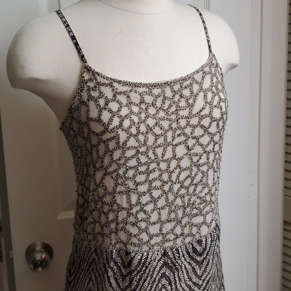 Parker Silk Sequin Animal Print Dress Sz S - Picture 2 of 8